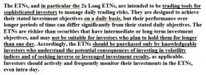 XIV risk factors - First page